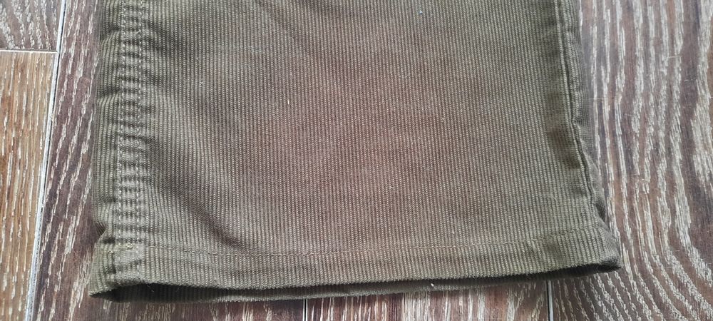 Spodnie H&M sztruks khaki W34 L32