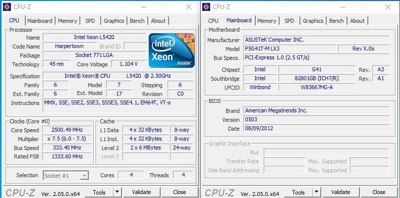Комплект 4 ядра  Intel® Xeon® L5420 /Asus P5G41T-M LX3 (DDR3)