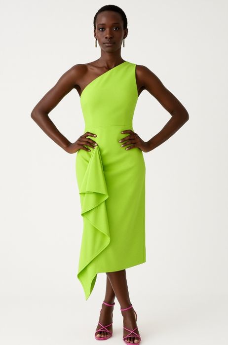 KAREN MILLEN 38 M ZIELONA SUKIENKA COMPACT APPLE GREEN PETITE D2773