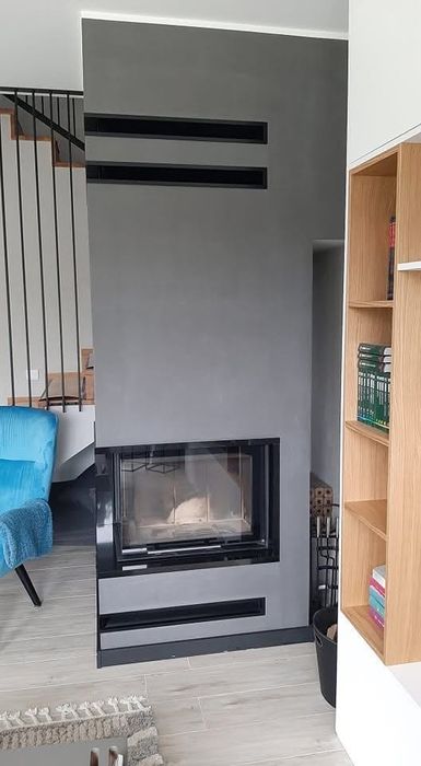 Kominek narożny nowoczesny lub kominek prosty Poznan i okolice