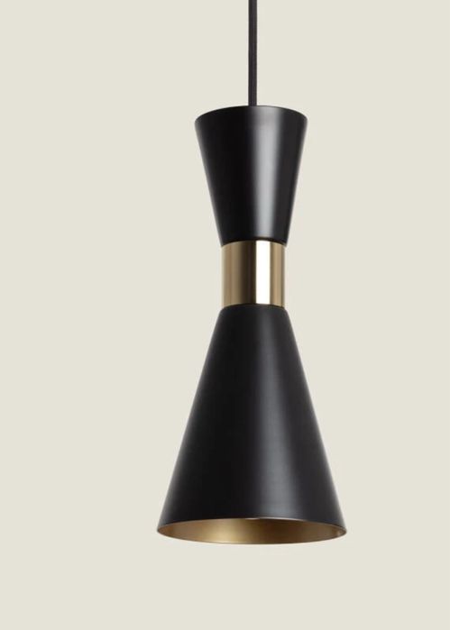 Conjunto de candeeiros NOVOS, estilo industrial preto e dourado