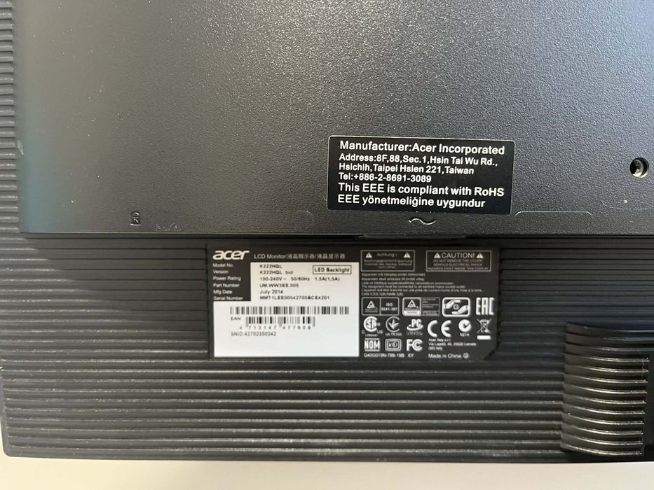 Acer K222HQL - monitor 21,5 cala