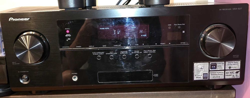 Receiver AV Pioneer VSX-527-K (5.1 Canais / HDMI / Rede) – Excelente Estado