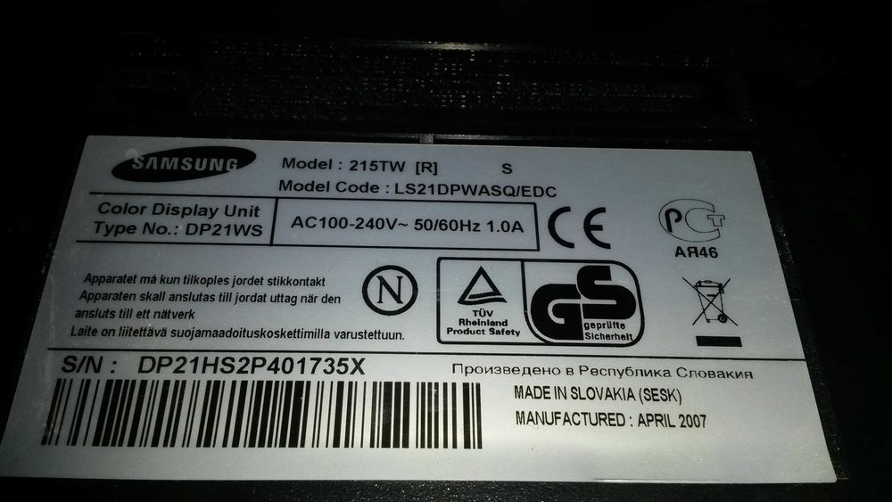 monitor samsung 21 cali