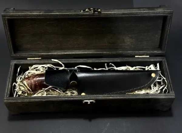 Мисливський ніж "Лев" у чохлі | Оригінальний подарунок