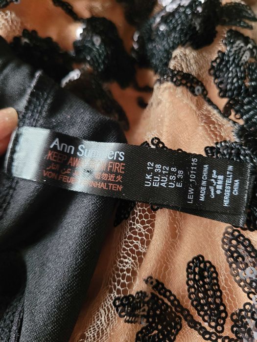 Nowy stylowy jednoczęściowy strój kostium kąpielowy cekiny 38,M Ann Summers