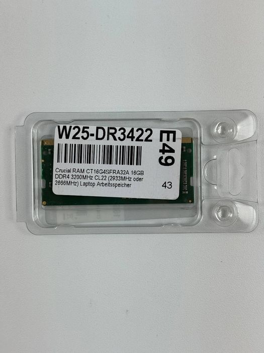 Оперативна пам'ять Crucial DDR4 SO-DIMM 16GB 3200MHz CL22