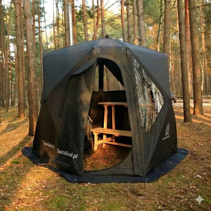 Przenośna Sauna Namiotowa SaunaSoul Zestaw Premium | Mobilna Sauna do Ogrodu