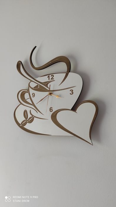 Zegar ścienny wiszący filiżanka