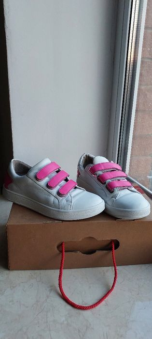 Кеди білі шкіряні Lapsi. Розмір 32. Кеды кожаные белые.