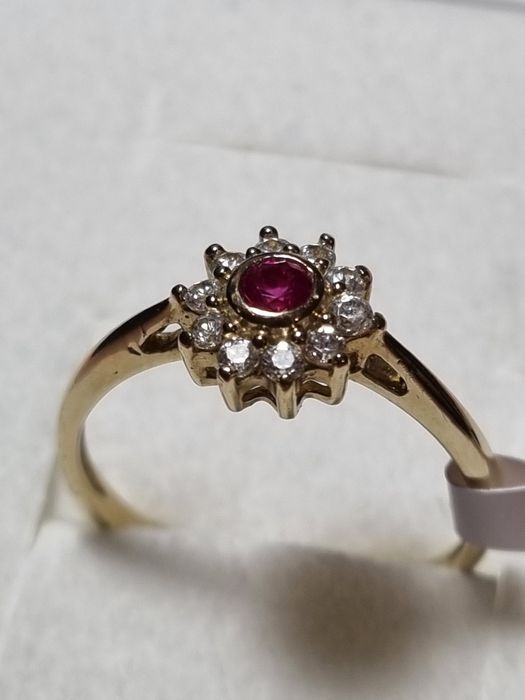 złoty pierścionek    r.12