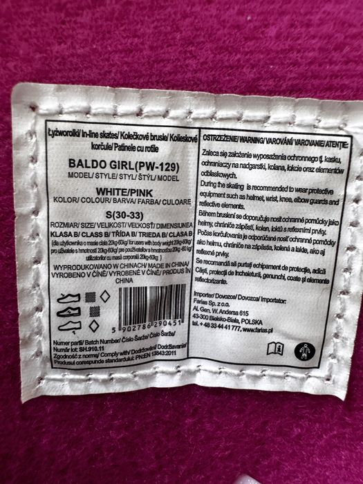 Rolki dla dziewczynki 30-33