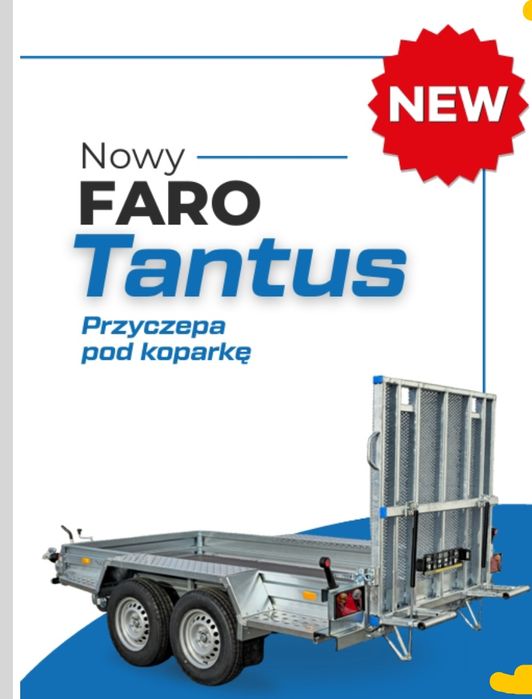 Przyczepa pod koparkę  promocja Tantus platforma 300x150 3,5T