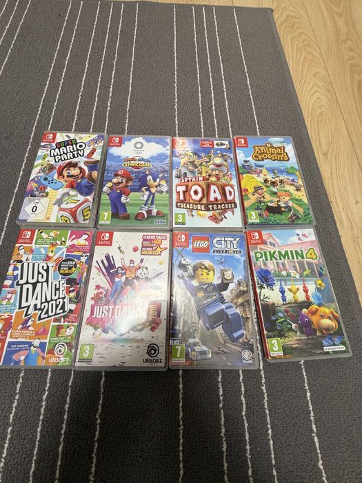 Nintendo switch com diversos acessorios