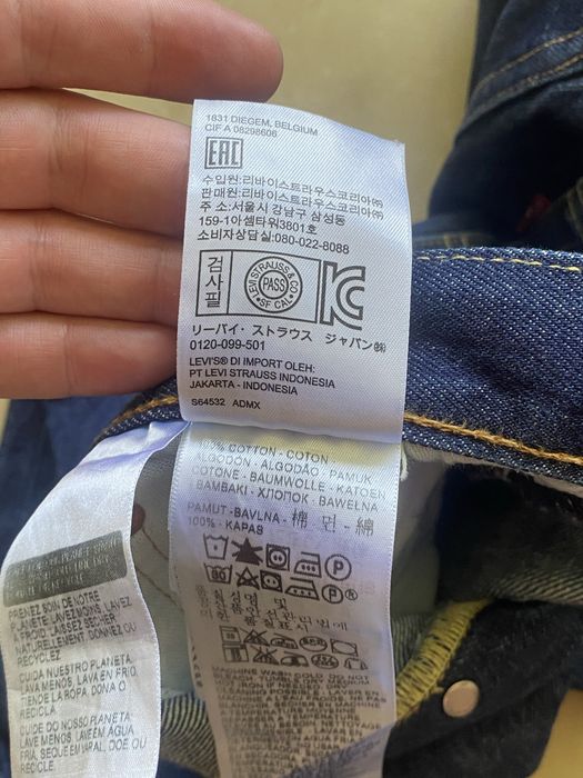 Джинси Levi's 501 Original Fit синього кольору W31 L34