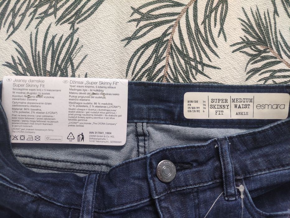 NOWE jeansy rozm. 34
