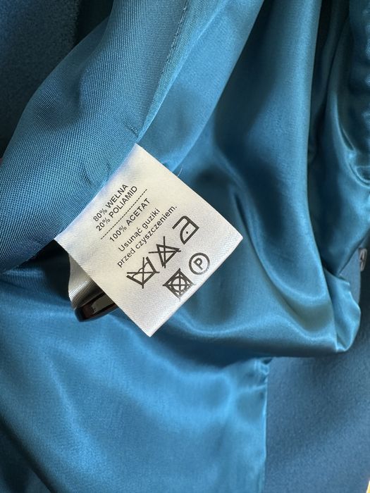 Płaszcz Solar r. 40/42, kolor morski, 80% wełna