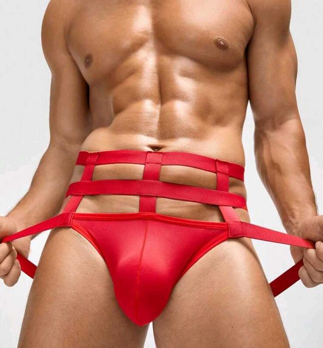 Bielizna męska jockstrap z gumkami XL