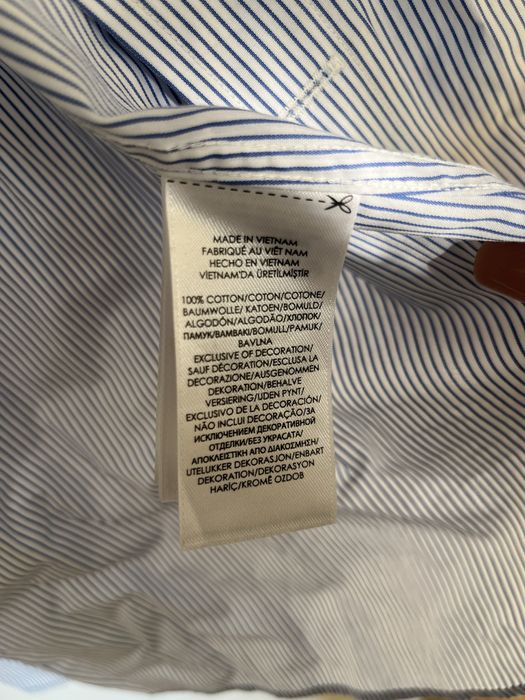Polo ralph lauren сорочка | easy care | блакитна смужка | розмір M
