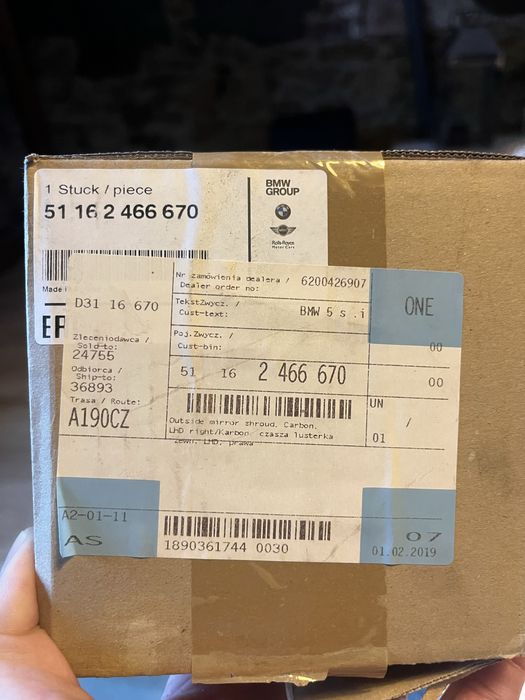 BMW G11 Nakładki Karbonowe Oryginał. DO NEGOCJACJI!!!