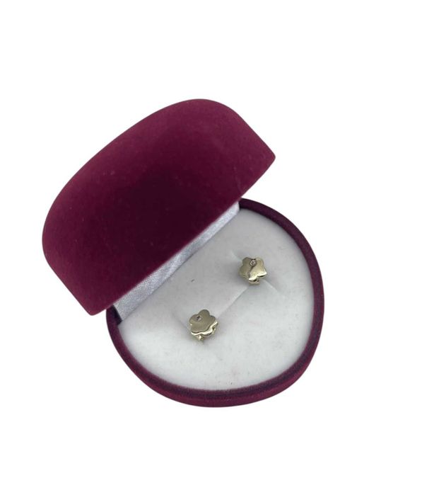 Urocze Złote Kolczyki Kwiatki 585 0,97g