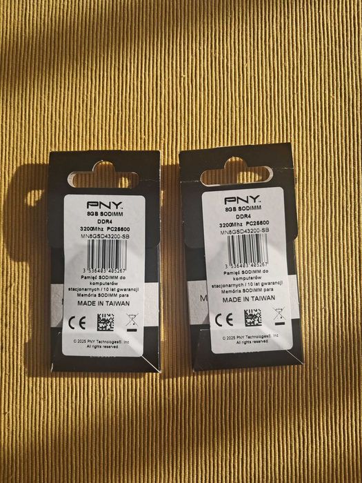 16GB DDR4 PNY CL22 SODIMM MN8GSD43200-SB (2x8gb dwie kości)