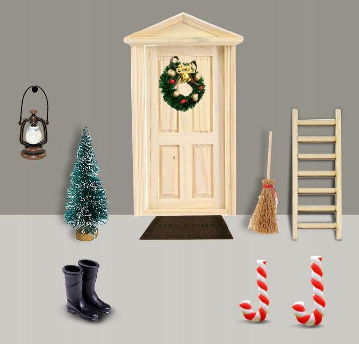 ZESTAW Światęczne Akcesoria do lasu w słoiku las w szkle