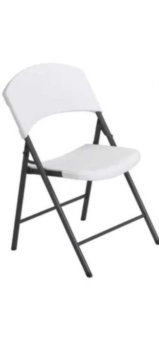 Mesas de jardin 180x74 e 10 cadeiras conjunto dobrável em branco