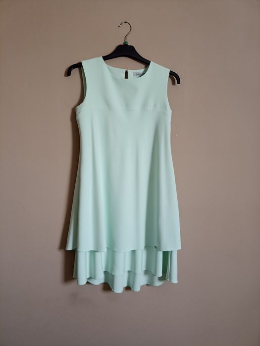 Sukienka koktajlowa miętowa 38