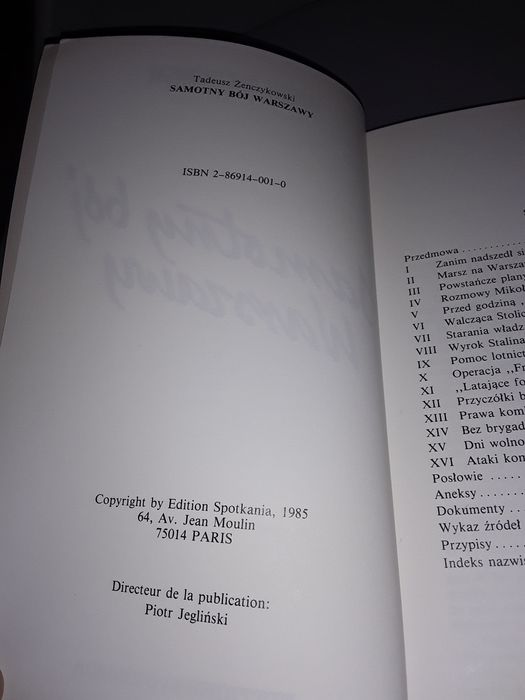 Samotny bój Warszawy Tadeusz rzenczykowski