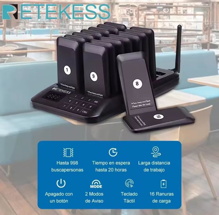 Пейджер безпровідна система визовів 16 приймачів