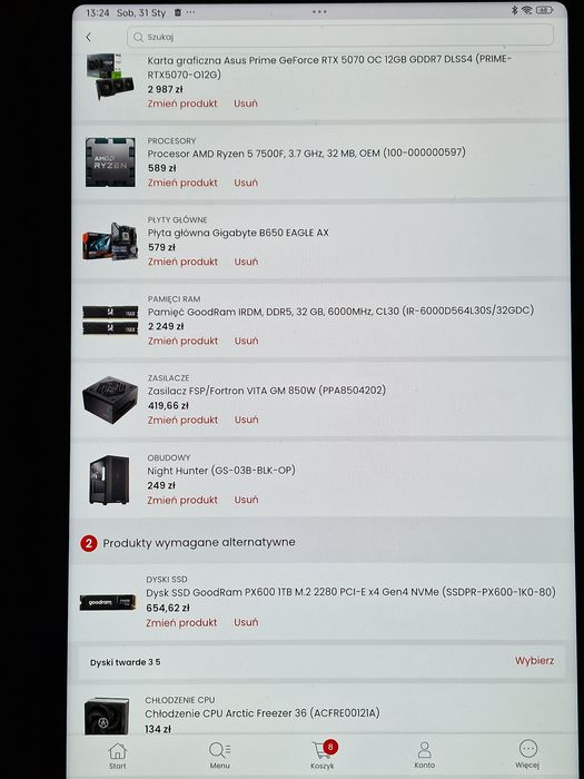 Komputer gamingowy AMD Ryzen, RTX 5070, 32GB, 1 TB! Okazja Nowy!