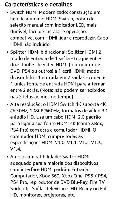 HDMI switch, 4K64751956070786124