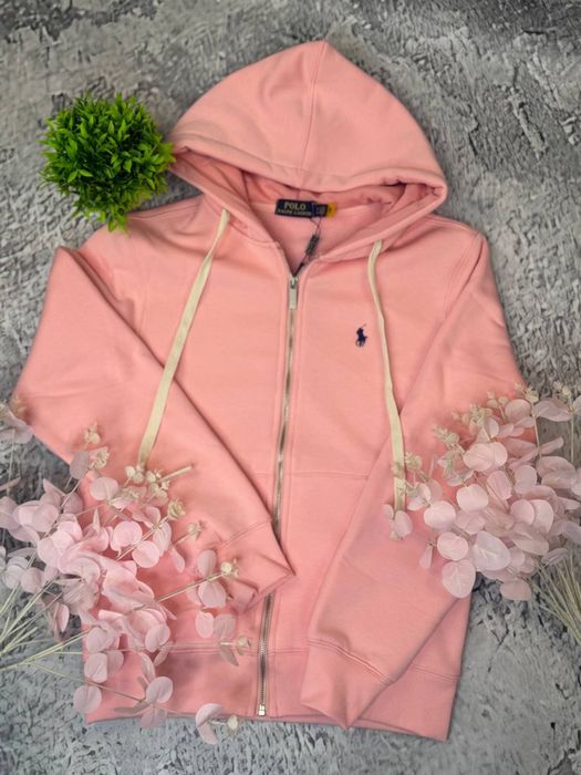 Зіп-худі Polo Ralph Lauren чоловіча рожева зіпка Поло Ральф Лоурен