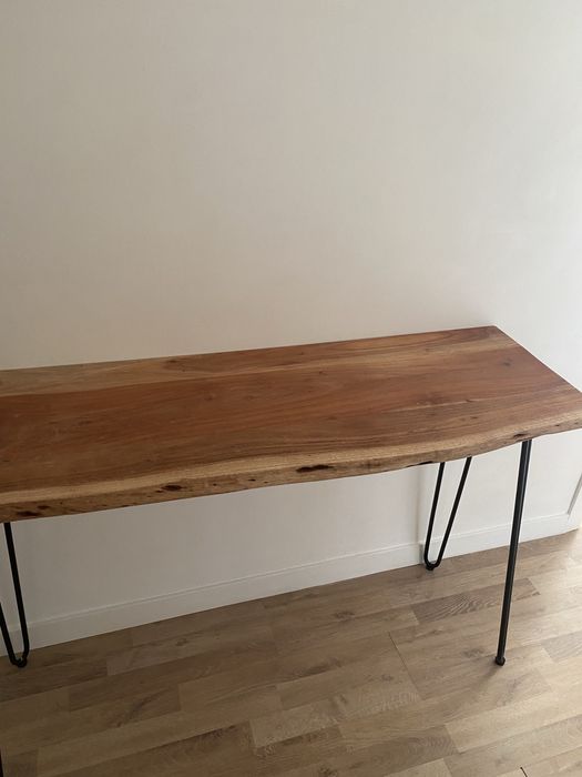 Consola de madeira maciça nova