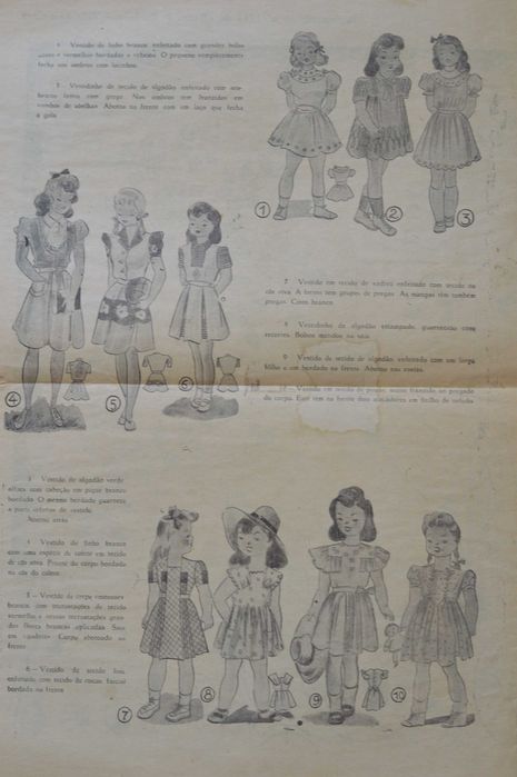 Jornal O SÉCULO - Suplemento antigo Modas e Bordados - moda estilismo