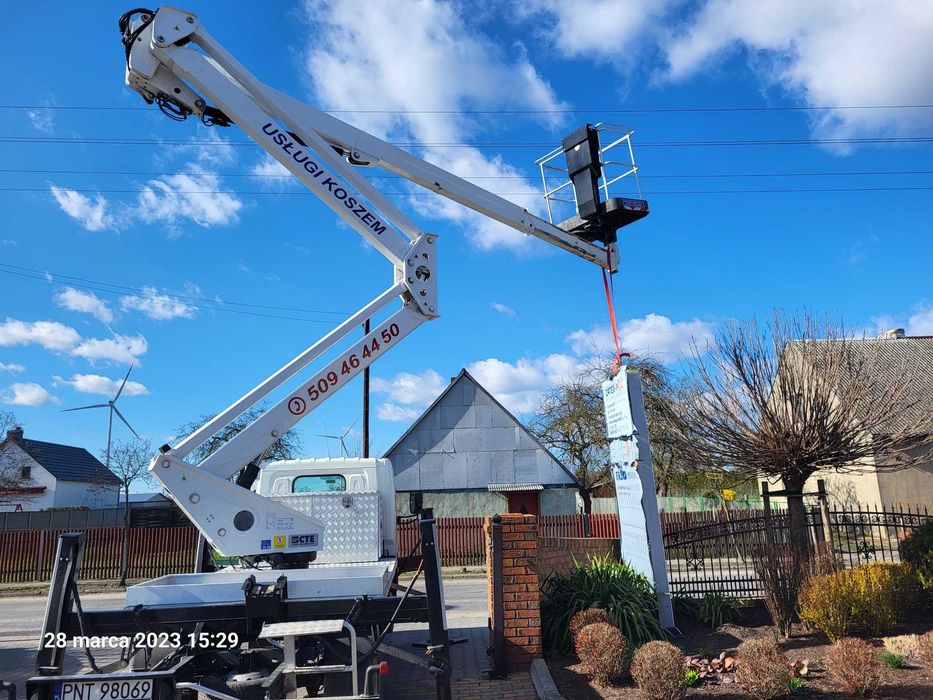 usługi podnośnikiem koszowym Podnośnik koszowy