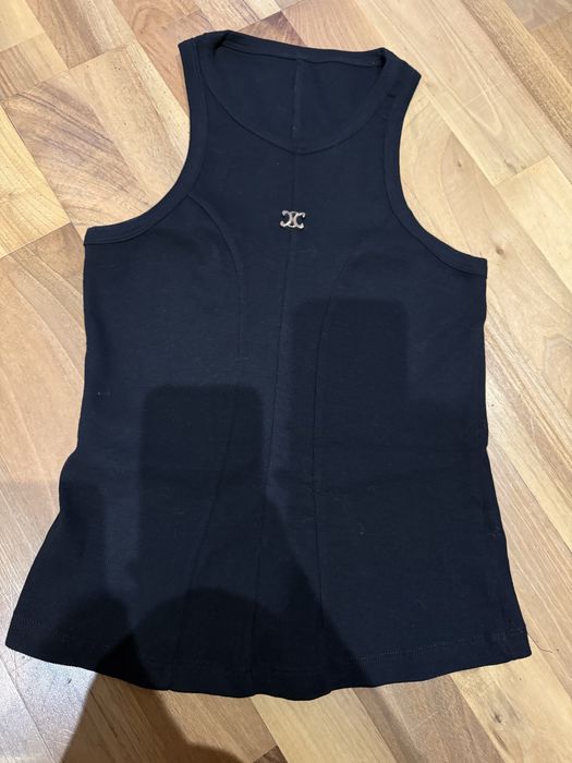 Czarny top celinka logo uni
