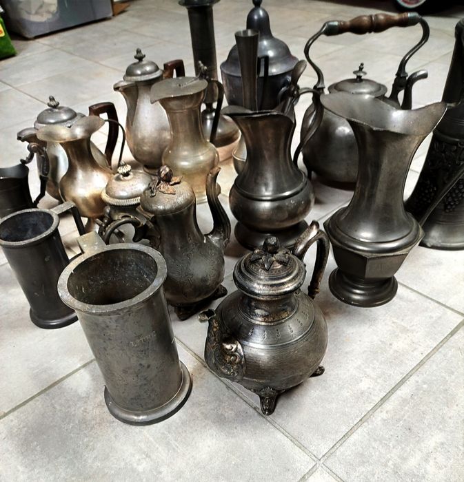 Peças antigas em estanho