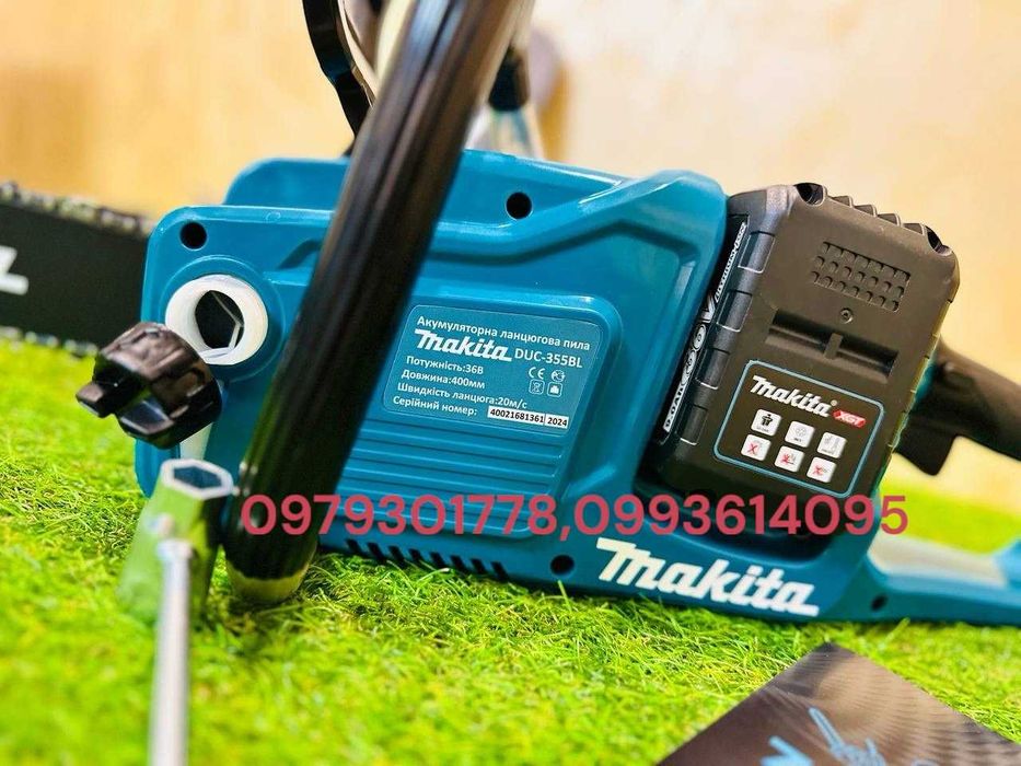 Цепная пила Безщіткова Makita DUC361BL (36V-9Ah) Ручная электропила