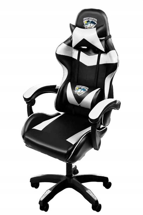 NOWY FOTEL Gamingowy Z Masażem Pleców Krzesło Dla Gracza Obrotowy