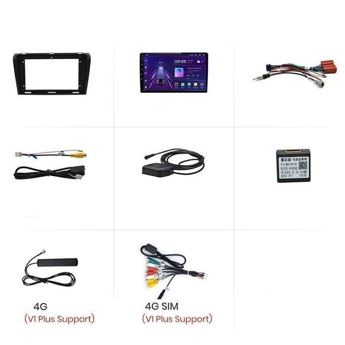 Radio Android 9” CarPlay Android Auto – Mazda 3 BK 2004–2013 PL