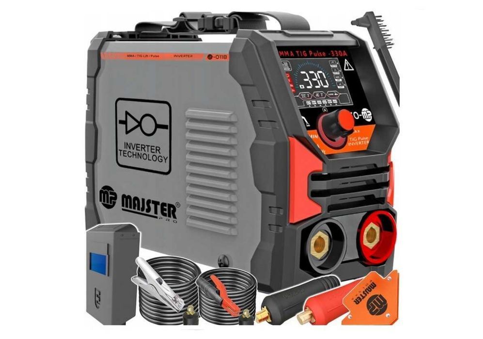 Spawarka inwertorowa Majster Polska 20-315 A 230 4,8 kVA LCD Akcesoria
