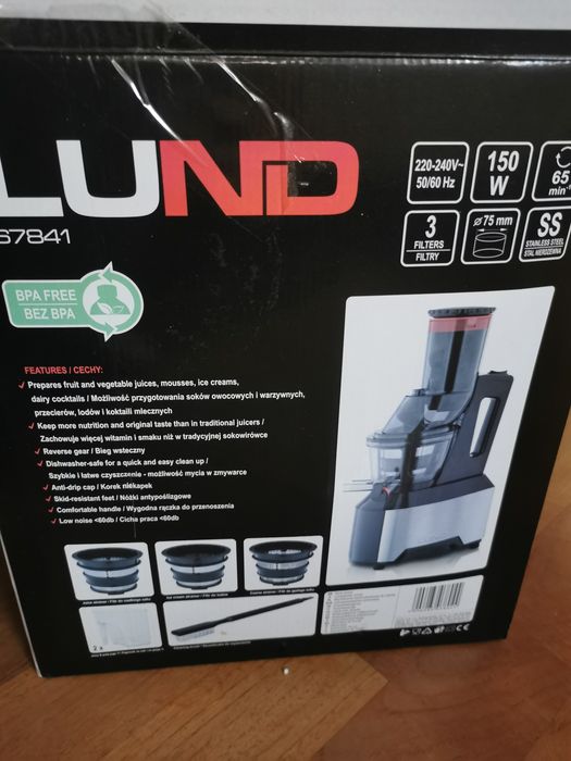 Wyciskarka wolnoobrotowa lund 67841