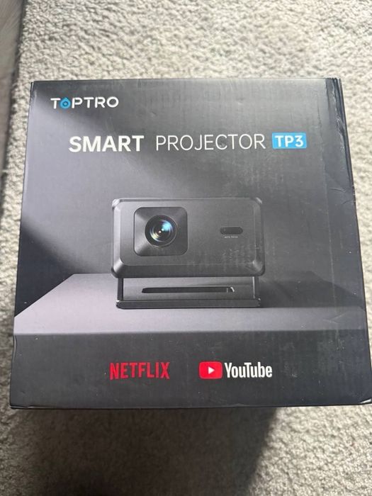 Nowy Inteligentny projektor 4K【Wbudowany Google TV】Toptro TP3