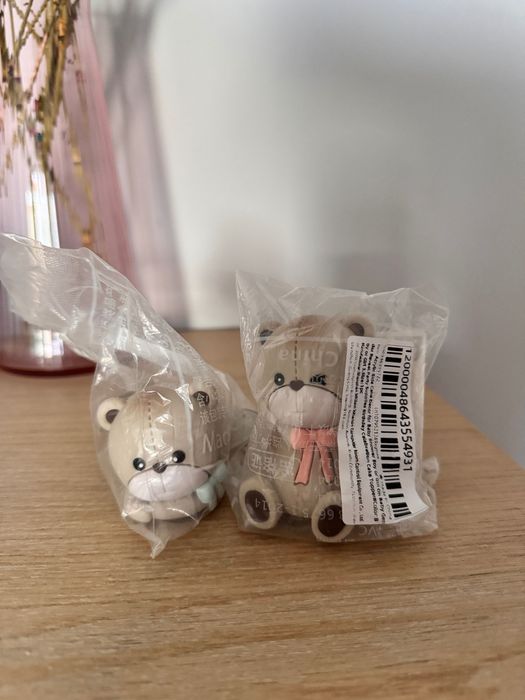 Gender party dekoracja na tort figurka miś