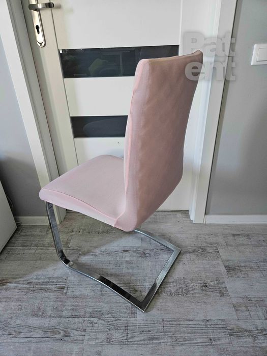 Pokrowce na krzesła elastyczne 4 sztuki różowe róż komplet