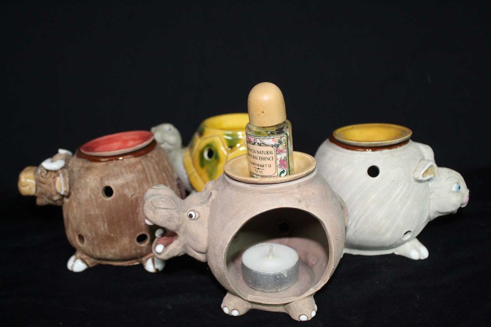 Peças Cerâmica - Animais, Porta Velas, Porta Incensos, etc.