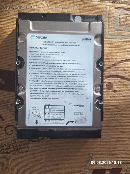 Dysk twardy Seagate Barracuda ATA IV 40GB ST340016A | 100% Sprawny Retro PC