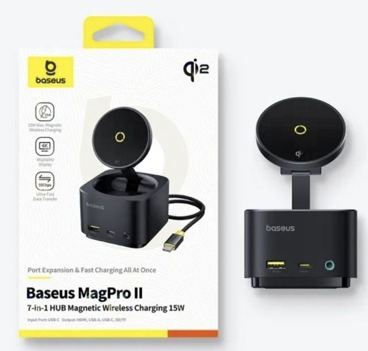 Портативна док станція Baseus MagPro II  7 in 1  HUB